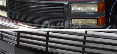 Chevy 3500 Pickup 1994-1998 Black Billet Grille