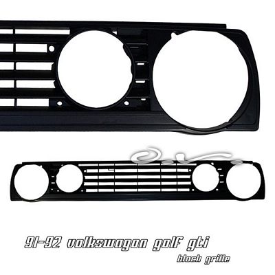 VW Golf 1990-1992 Black Billet Grille