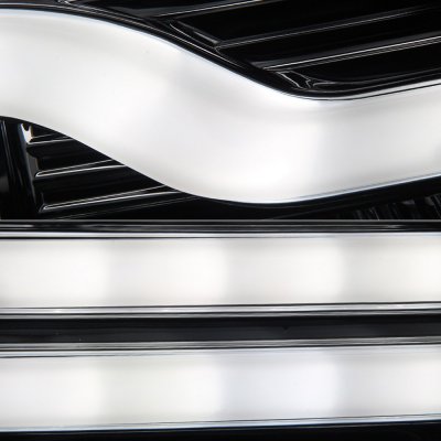 Chevy Silverado 2007-2013 Smoked Projector Headlights DRL Tube Facelift