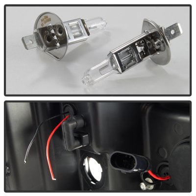 Chevy Silverado 2500HD 2007-2013 Black Projector Headlights LED DRL Facelift