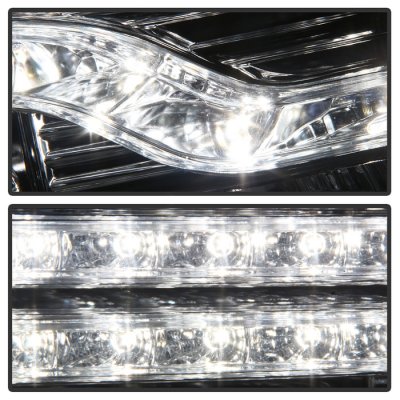 Chevy Silverado 2500HD 2007-2013 Clear Projector Headlights LED DRL Facelift