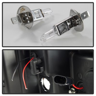 Chevy Silverado 3500HD 2007-2013 Clear Projector Headlights DRL Tube Facelift