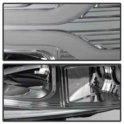 Chevy Silverado 3500HD 2007-2013 Clear Projector Headlights DRL Tube Facelift