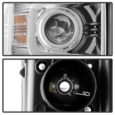 Chevy Silverado 2500HD 2015-2019 Clear Projector Headlights LED DRL