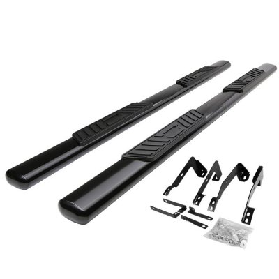 Dodge Ram 2500 Quad Cab 2003-2009 Nerf Bars Black 5 Inches Oval