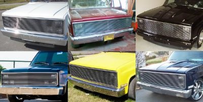 Chevy C10 Pickup 1981-1987 Polished Aluminum Phantom Billet Grille