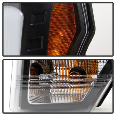 Ford F150 2009-2014 Black Projector Headlights DRL Tube