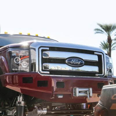 Ford F550 Super Duty 2011-2016 Black CCFL Halo Projector Headlights LED