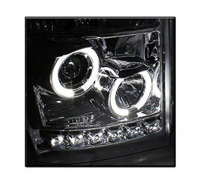 Ford F250 Super Duty 2011-2016 Smoked CCFL Halo Projector Headlights LED