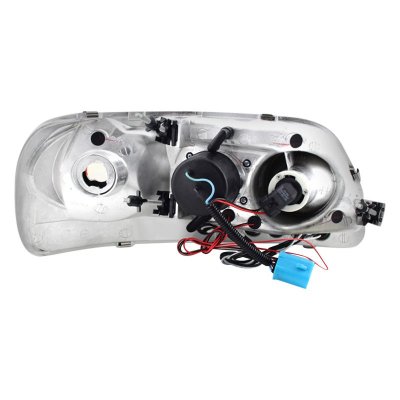 Ford Expedition 1997-2002 Black Smoked Halo Projector Headlights LED