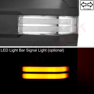 Chevy Silverado 1988-1998 Power Towing Mirrors Clear LED Running Lights