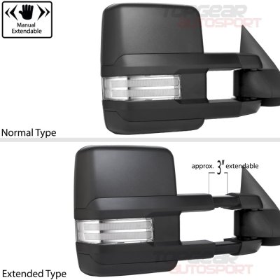 Chevy Tahoe 1995-1999 Power Towing Mirrors Clear LED Running Lights