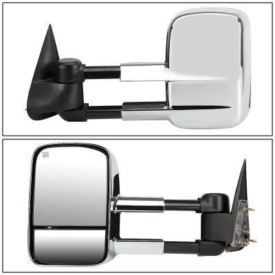 GMC Sierra 3500 2001-2002 Chrome Towing Mirrors Power Heated