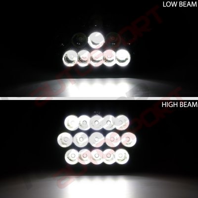 Oldsmobile Bravada 1991-1994 Black Full LED Seal Beam Headlight Conversion