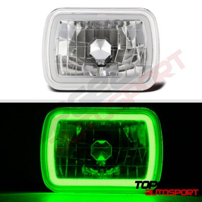 1986 Hyundai Excel Green Halo Tube Sealed Beam Headlight Conversion