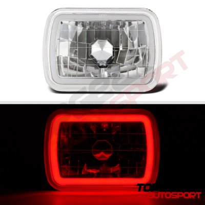 Chevy Chevette 1979-1987 Red Halo Tube Sealed Beam Headlight Conversion