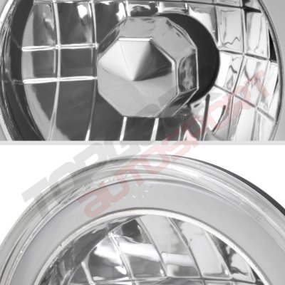 VW Cabriolet 1985-1993 Red Halo Tube Sealed Beam Headlight Conversion