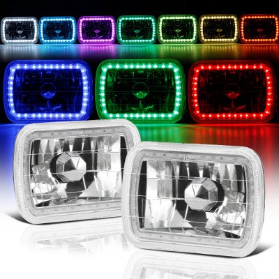 Ford F450 1999-2004 Color SMD LED Sealed Beam Headlight Conversion Remote