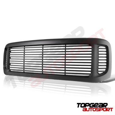 Ford F350 Super Duty 1999-2004 Black Grille and Headlights Set