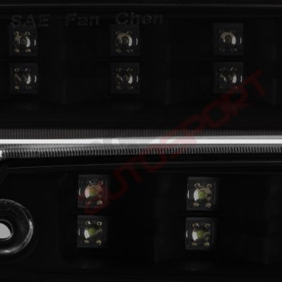 Dodge Ram 1994-2001 Black Smoked Full LED Third Brake Light Cargo Light