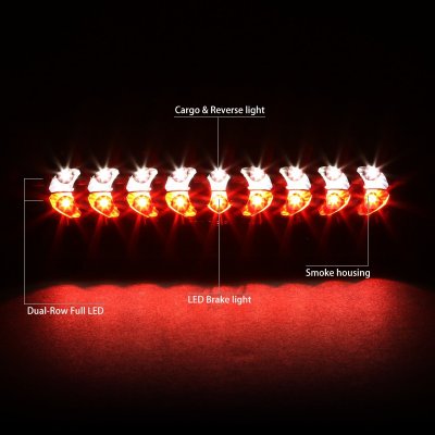 Dodge Ram 2002-2008 Black Smoked Full LED Third Brake Light Cargo Light