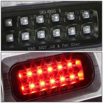 GMC Sonoma Standard Cab 1994-2003 Black Full LED Third Brake Light