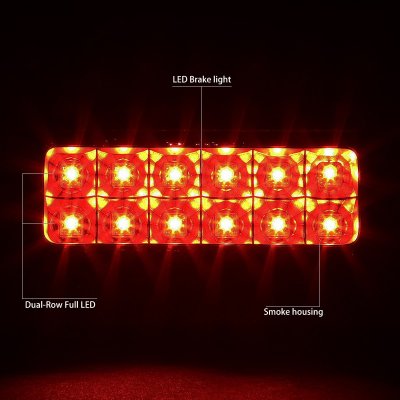 GMC Sonoma Standard Cab 1994-2003 Black Smoked Full LED Third Brake Light