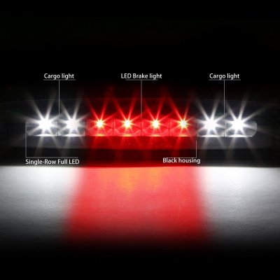 Dodge Dakota 1997-2010 Black Full LED Third Brake Light Cargo Light