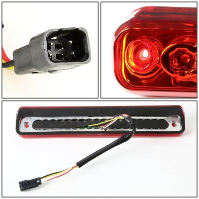 Chevy Silverado 1988-1998 Red Full LED Third Brake Light Cargo Light