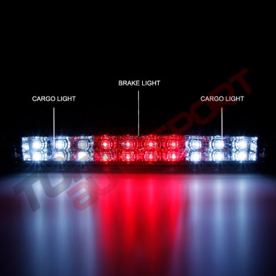 Chevy Silverado 3500HD 2007-2014 Smoked Full LED Third Brake Light Cargo Light