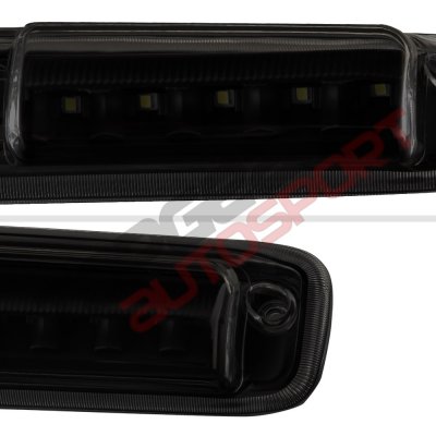 Chevy Silverado 2500HD 2001-2006 Black Smoked Full LED Third Brake Light Cargo Light