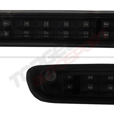 Chevy Silverado 2007-2013 Black Smoked Full LED Third Brake Light Cargo Light