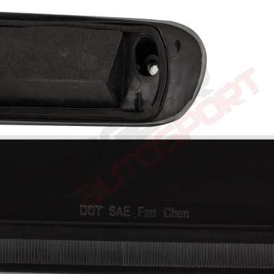 Chevy Silverado 2007-2013 Black Smoked Full LED Third Brake Light Cargo Light