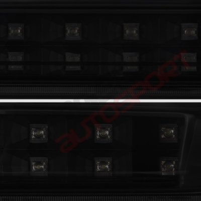Chevy Silverado 3500HD 2007-2014 Black Smoked Full LED Third Brake Light Cargo Light