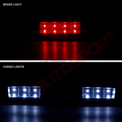 GMC Sierra 2500HD 2007-2014 Black Smoked Full LED Third Brake Light Cargo Light