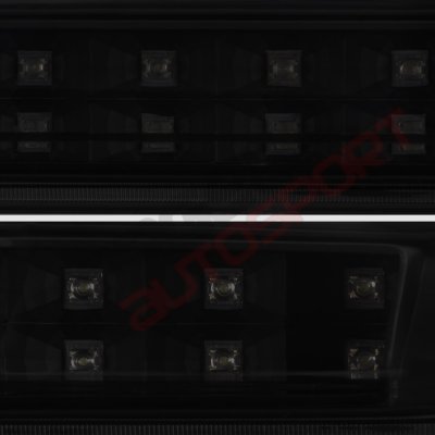 GMC Sierra 2500HD 2007-2014 Black Smoked Full LED Third Brake Light Cargo Light
