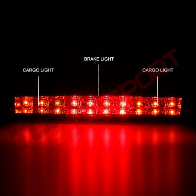 Chevy Silverado 2007-2013 Red Full LED Third Brake Light Cargo Light