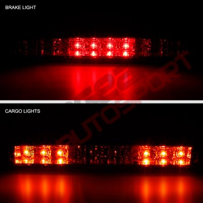 GMC Sierra 2007-2013 Red Full LED Third Brake Light Cargo Light
