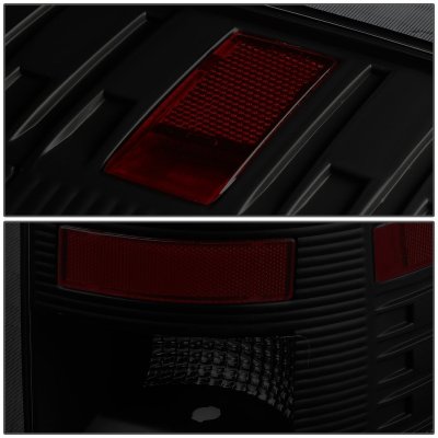 Dodge Ram 2500 2010-2017 Tube LED Tail Lights Black Smoked