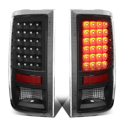Dodge Ram 3500 2010-2017 Black LED Tail Lights