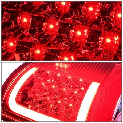 Dodge Ram 3500 2007-2009 Red Clear LED Tail Lights Tube