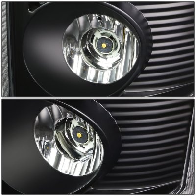 Dodge Ram 2007-2008 Black LED Tail Lights Red Tube