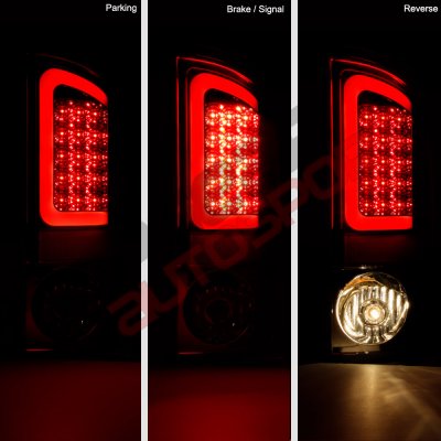 Dodge Ram 2500 2003-2006 Chrome LED Tail Lights Tube