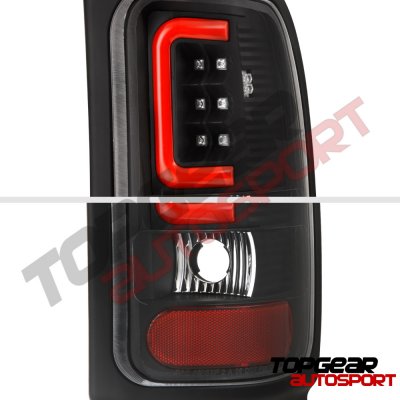 Dodge Ram 1994-2001 Black LED Tail Lights Red Tube
