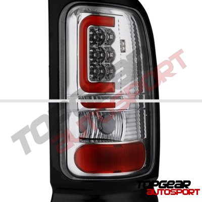 Dodge Ram 1994-2001 Chrome LED Tail Lights Red Tube