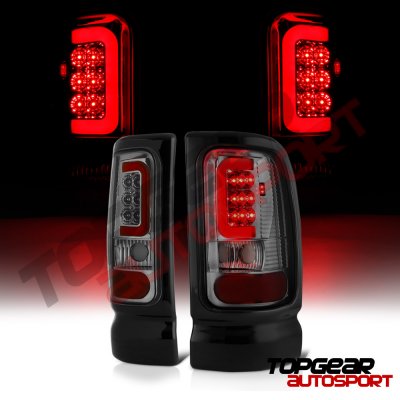 Dodge Ram 2500 1994-2002 Smoked LED Tail Lights Red Tube