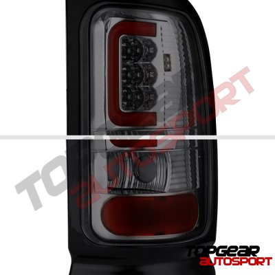 Dodge Ram 2500 1994-2002 Smoked LED Tail Lights Red Tube