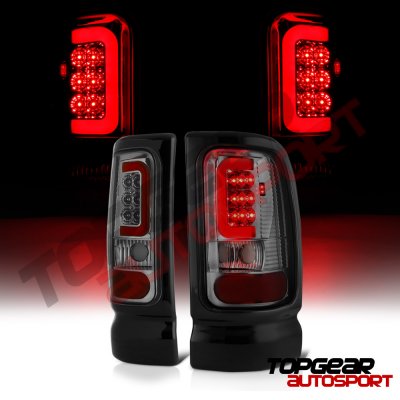 Dodge Ram 3500 1994-2002 Smoked LED Tail Lights Red Tube