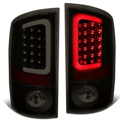 Dodge Ram 3500 2003-2006 Black Smoked LED Tail Lights Tube