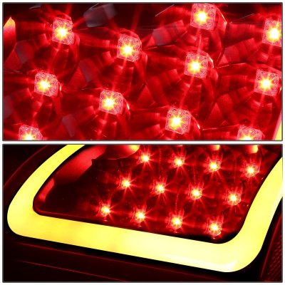 Dodge Ram 2500 2003-2006 Black LED Tail Lights Red Tube